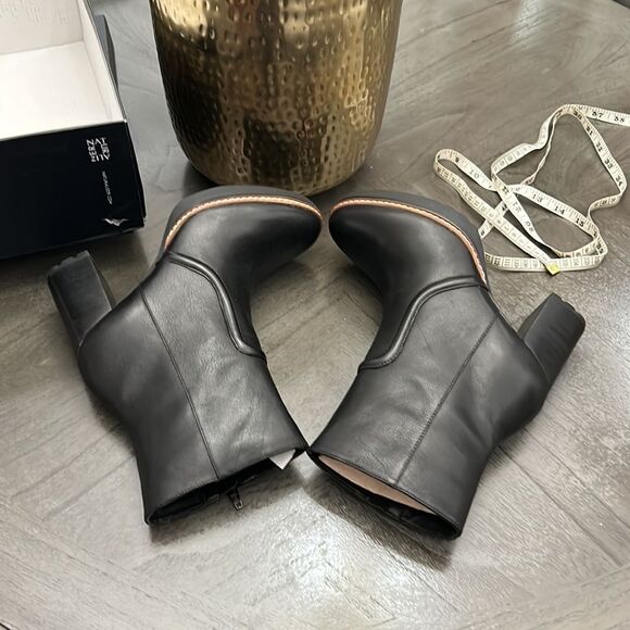 NATURALIZER CATIE WOMENS LEATHER HEELS MID-CALF BOOTS (WIDE) - Picture 8 of 11